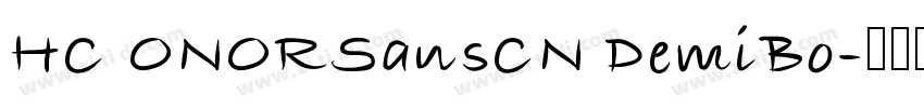 HC ONORSansCN DemiBo字体转换